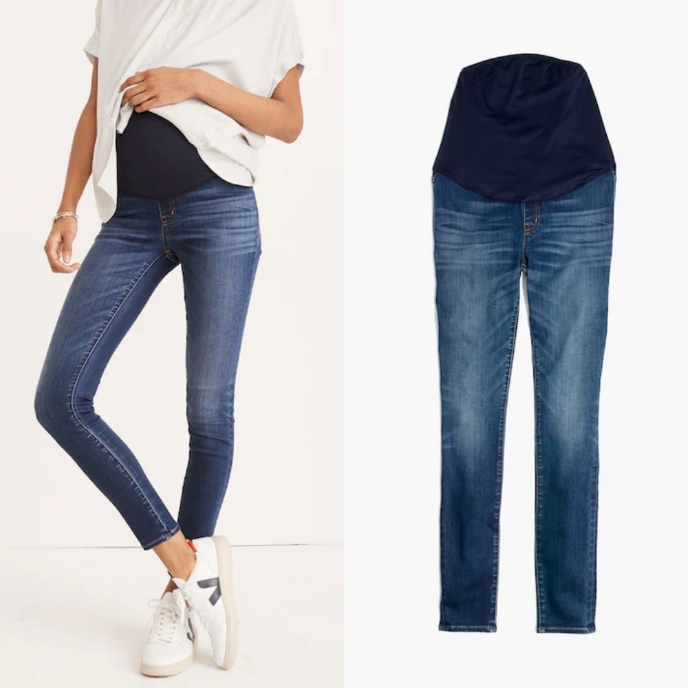 MADEWELL Maternity Over-the-Belly Skinny Jeans in Danny Wash Size 32